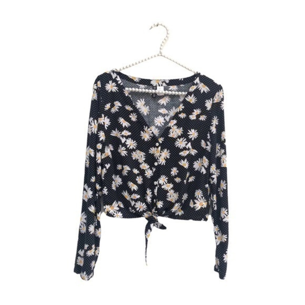 Divided Daisy and Polka dot blouse size 8